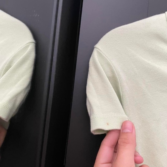 Brandy Melville light green babydoll crop top - Picture 3 of 4